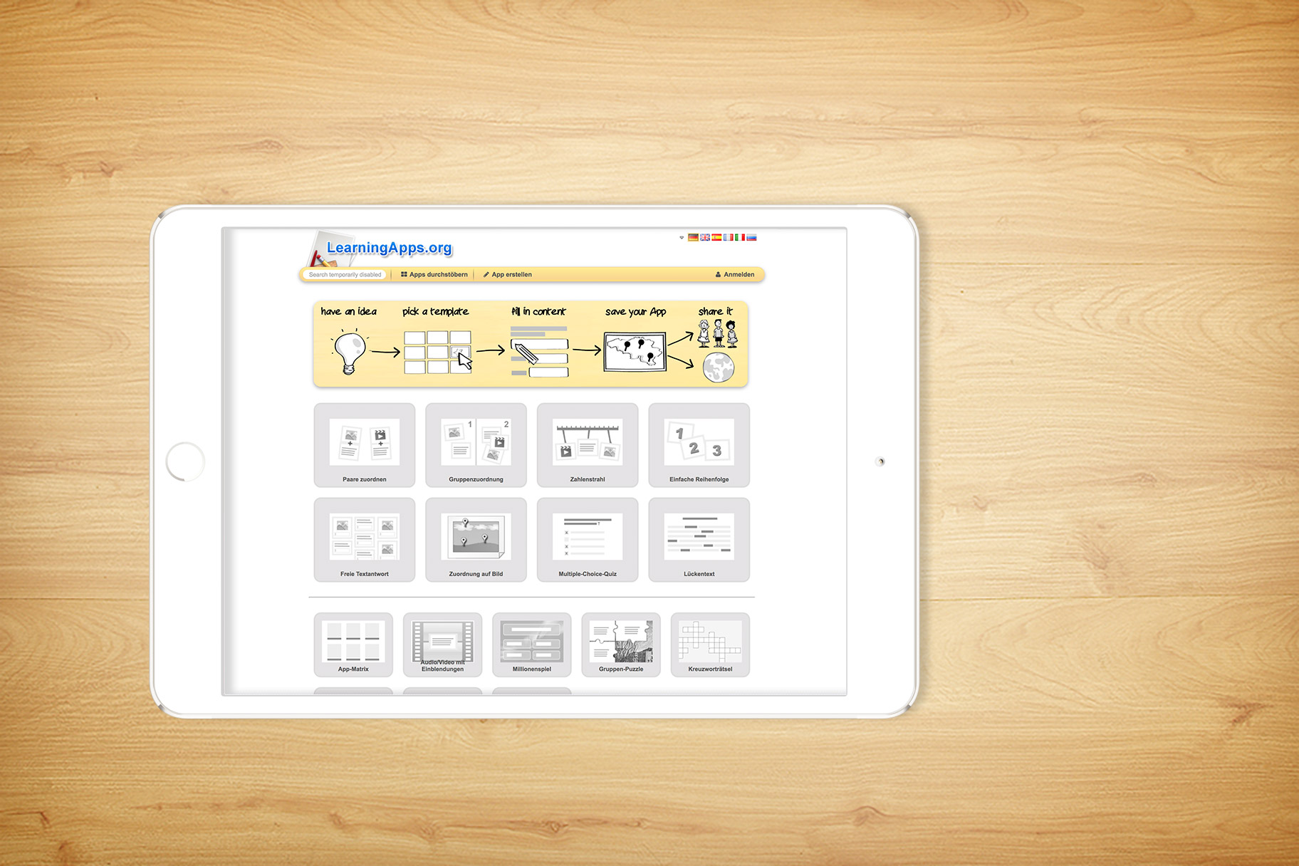 LearningApps.org: Zeitstrahl erstellen - DigiBitS - DigiBitS